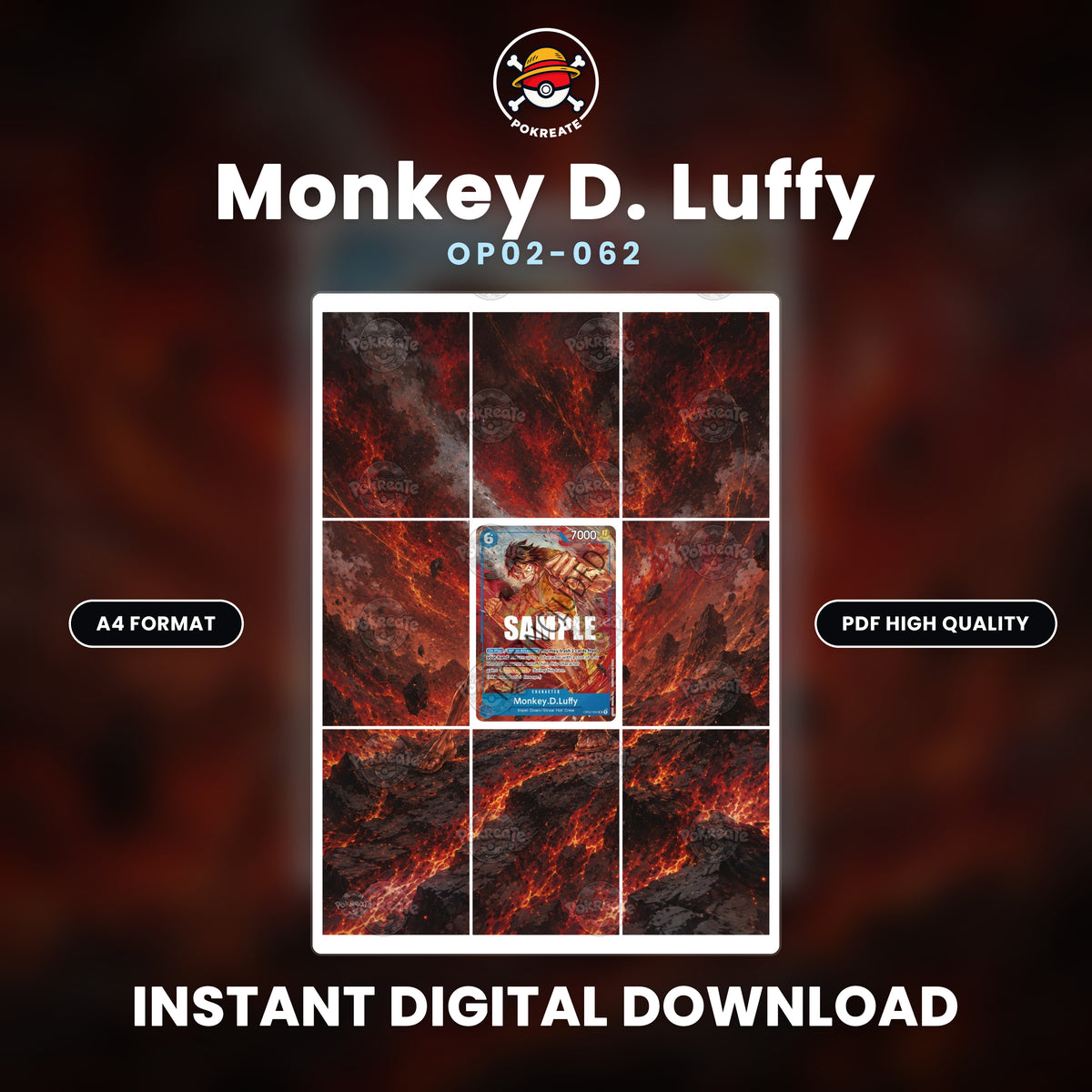 Printable Extended Artwork • One Piece • Luffy OP02-062