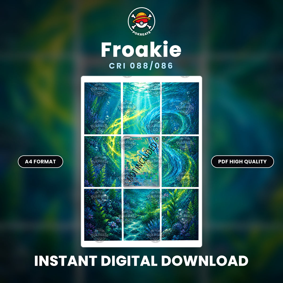 Printable Extended Artwork • Pokémon • Froakie (SHI) 088-086