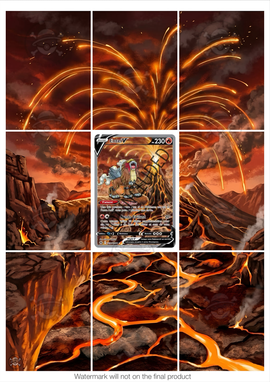 Printable Extended Artwork • Pokémon • Entei V GG36/GG70