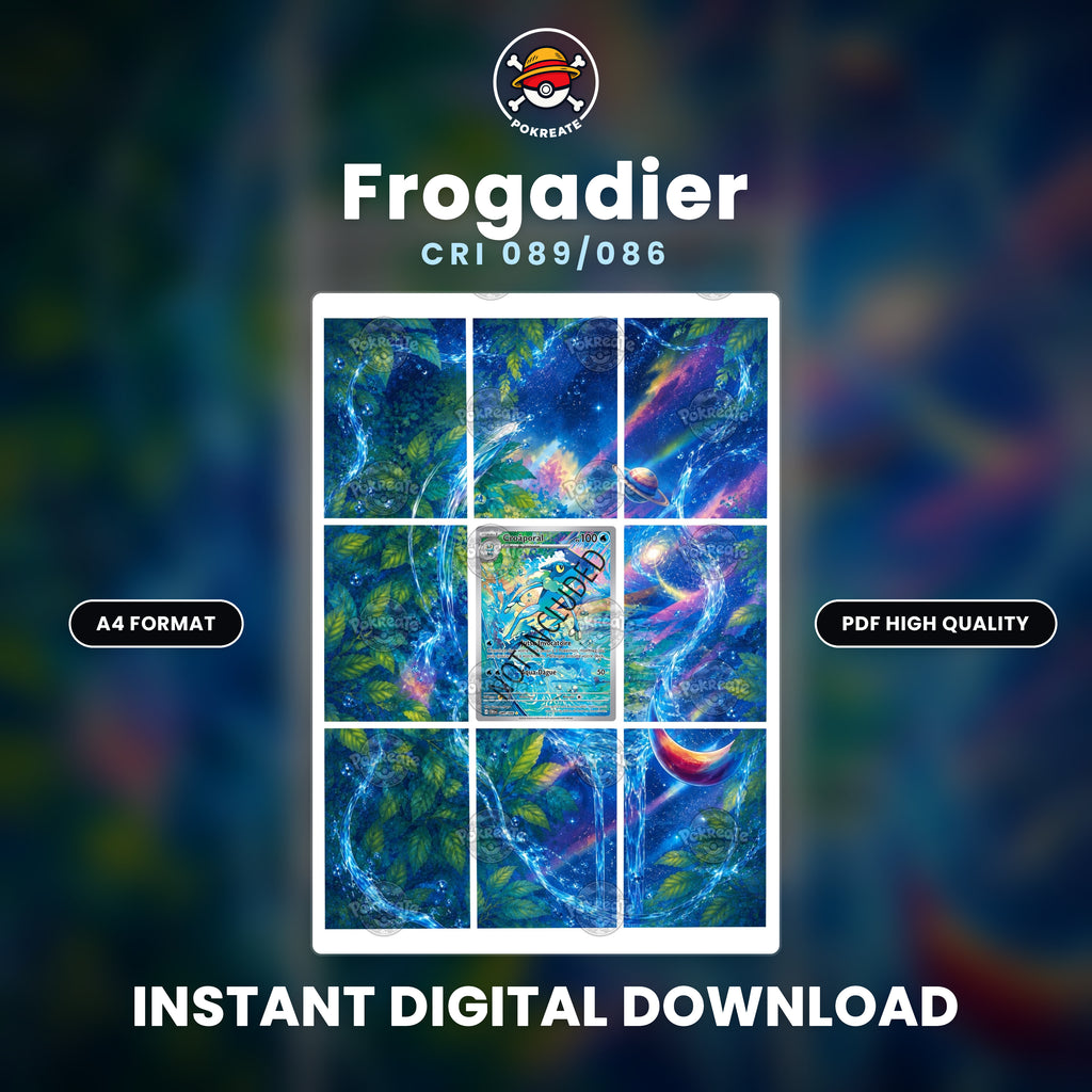 Printable Extended Artwork • Pokémon • Frogadier (CRI) 089/082