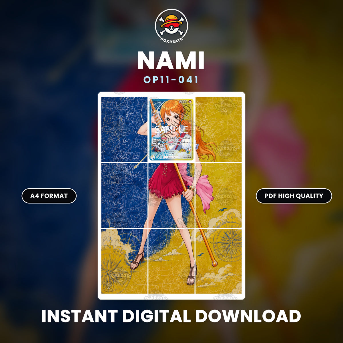Printable Extended Artwork • One Piece • Nami OP11-041