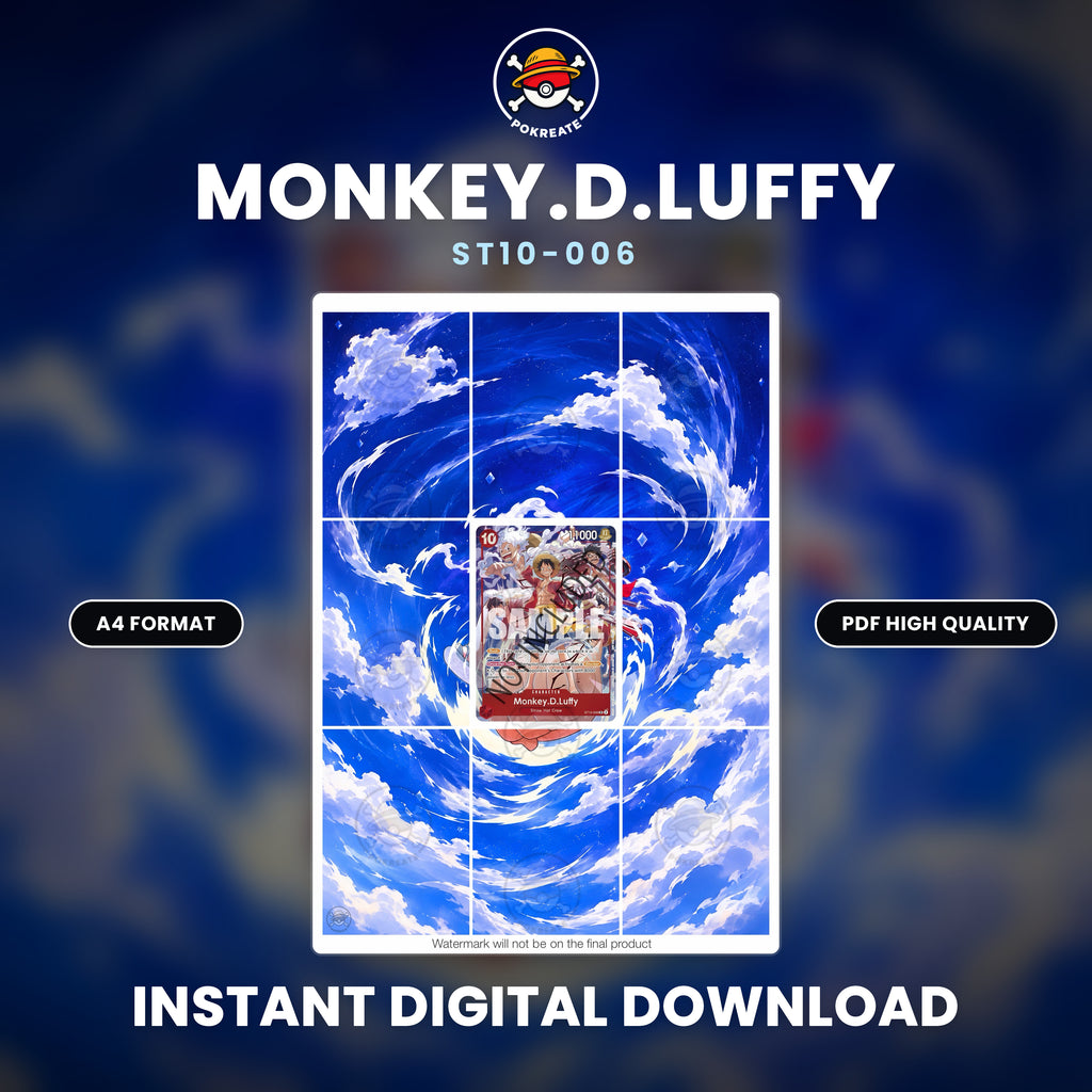 Printable Extended Artwork • One Piece • Luffy ST10-006