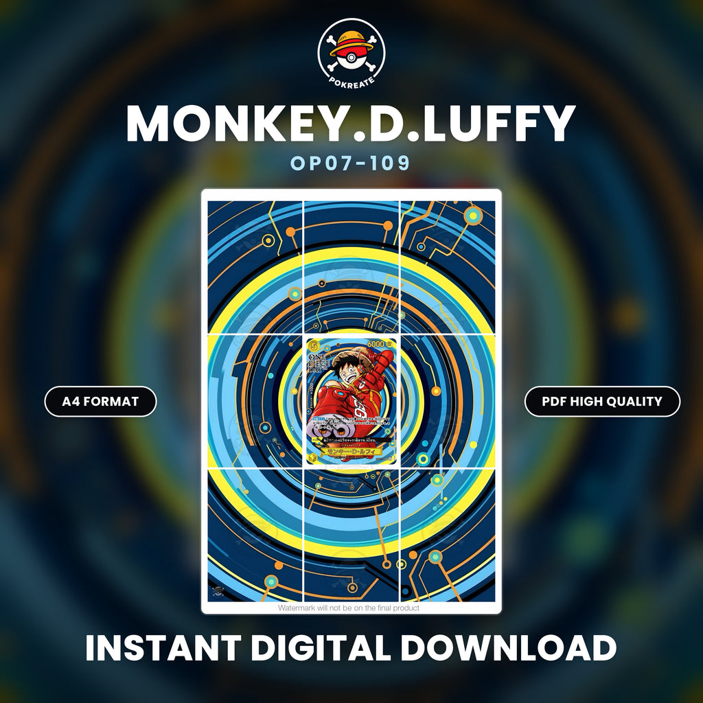 Printable Extended Artwork • One Piece • Luffy One Piece Day 24 OP07-109