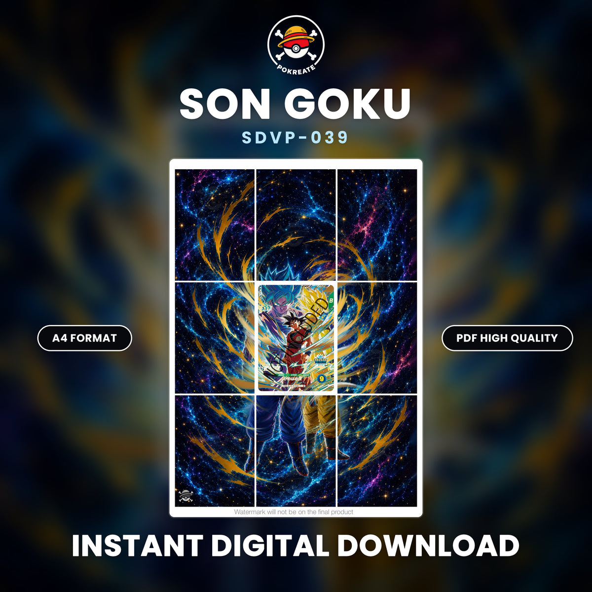 Printable Extended Artwork • Dragon Ball • Goku Promo JP