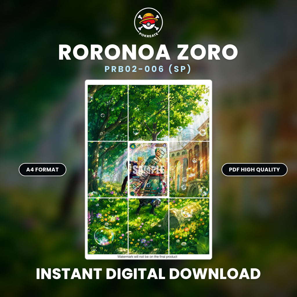 Printable Extended Artwork • One Piece • Zoro SP PRB02-006