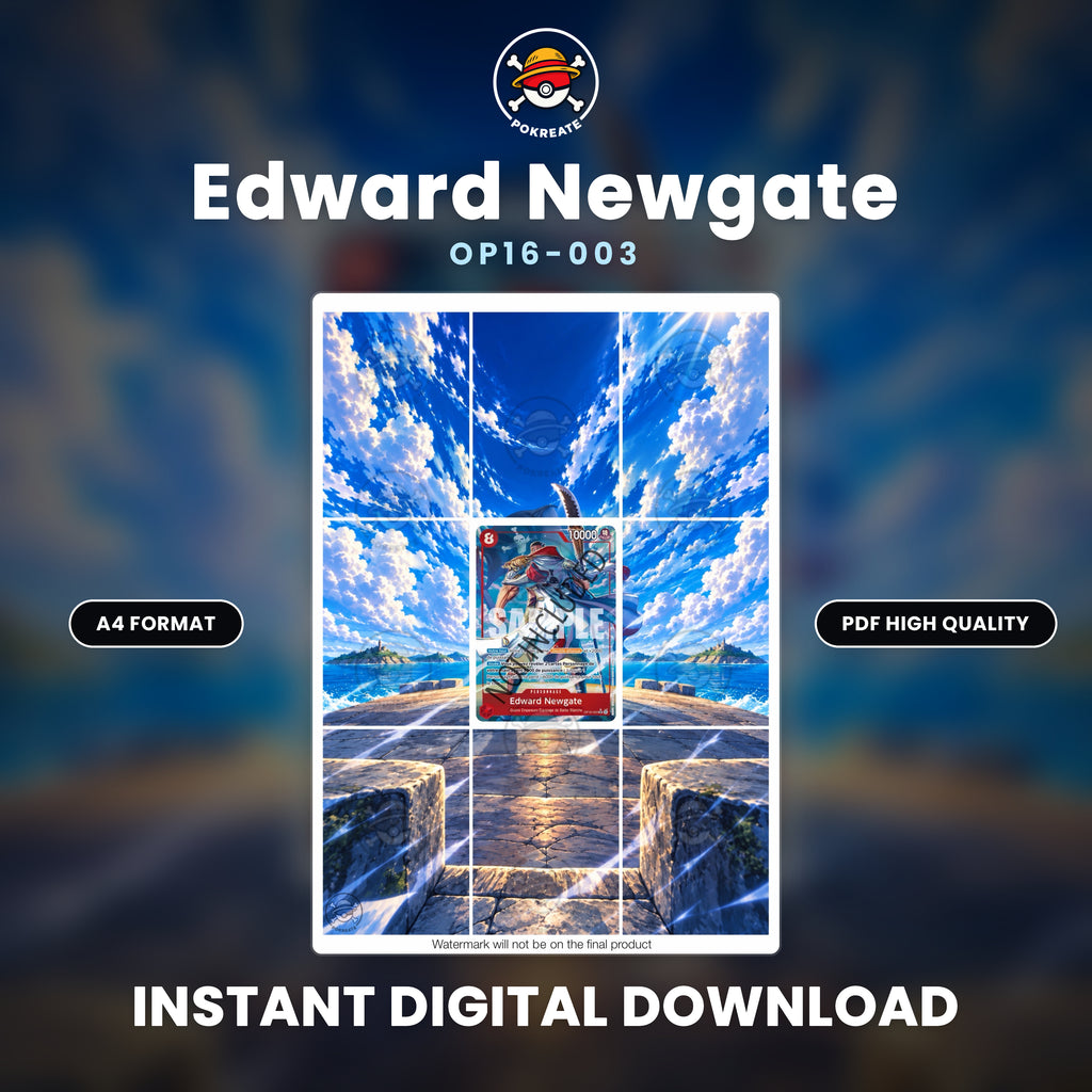 Printable Extended Artwork • One Piece • Edward Newgate OP16-005