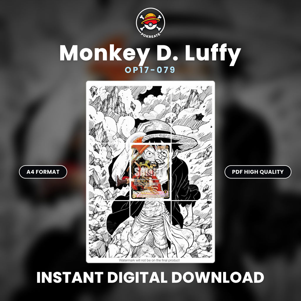 Printable Extended Artwork • One Piece • Luffy OP17-079 Super Leader