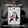 Printable Extended Artwork • One Piece • Luffy OP17-079 Super Leader