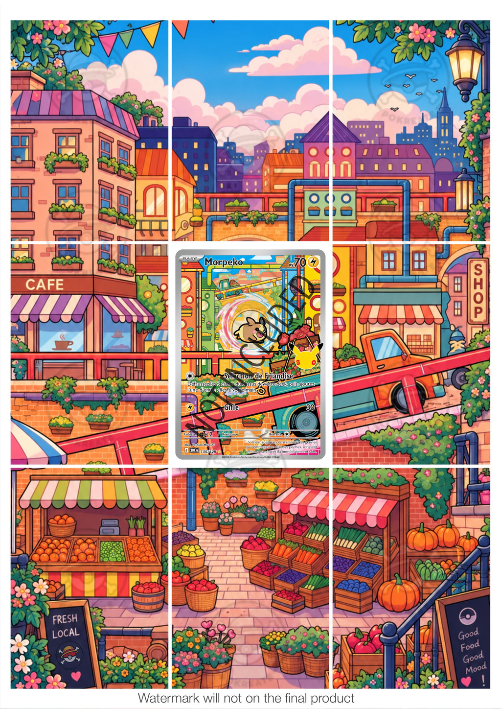 Printable Extended Artwork • Pokémon • Morpeko 135/128 - 30th Anniversary