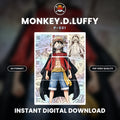 Printable Extended Artwork • One Piece • Luffy P-001