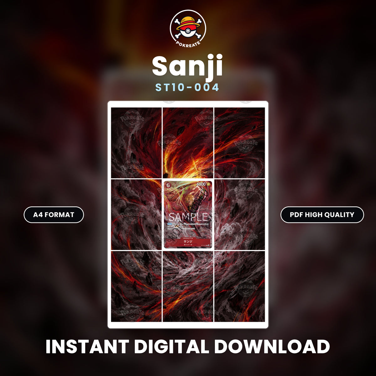 Printable Extended Artwork • One Piece • Sanji ST10-004