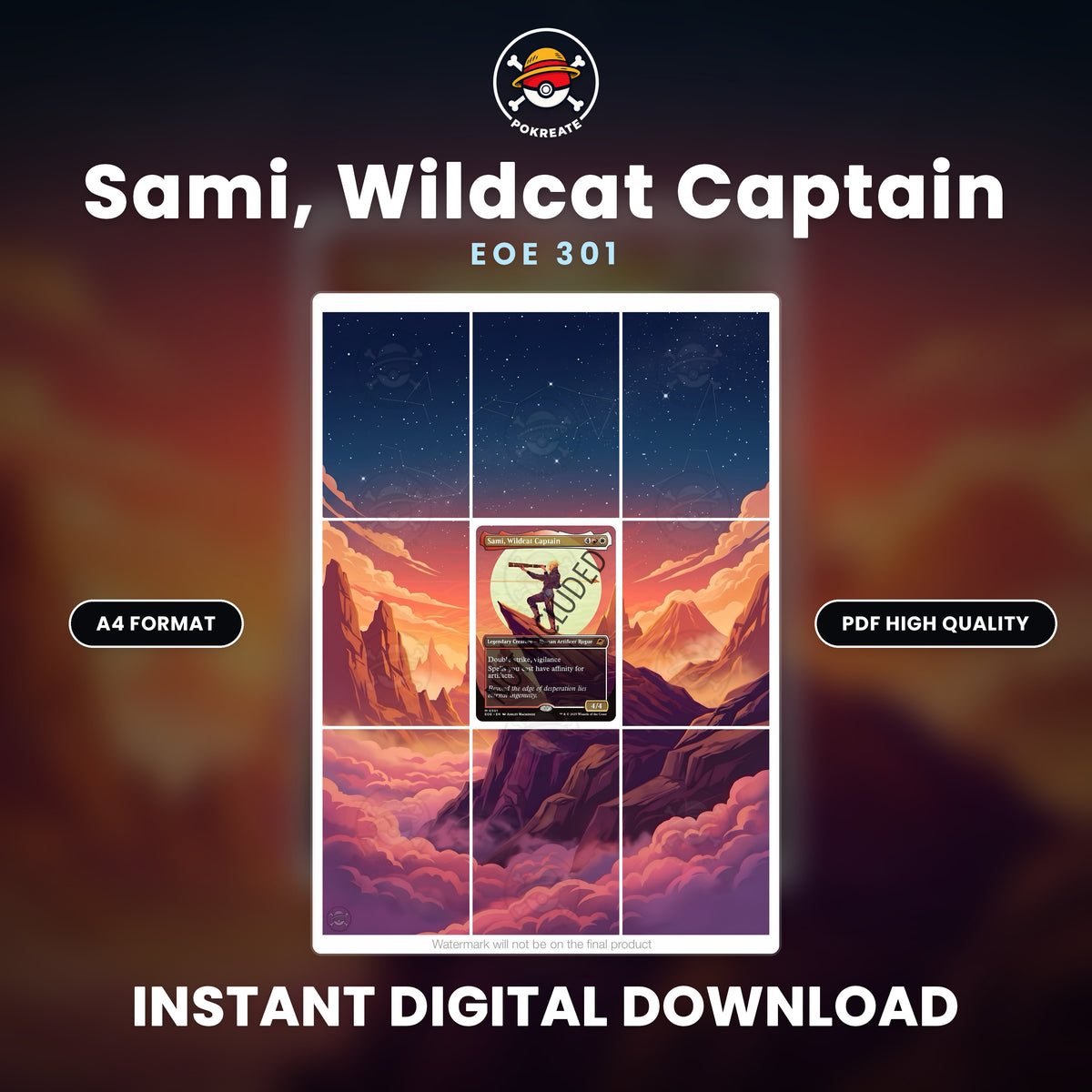 Printable Extended Artwork • Magic TG • Sami, Wildcat Captain EOE 301