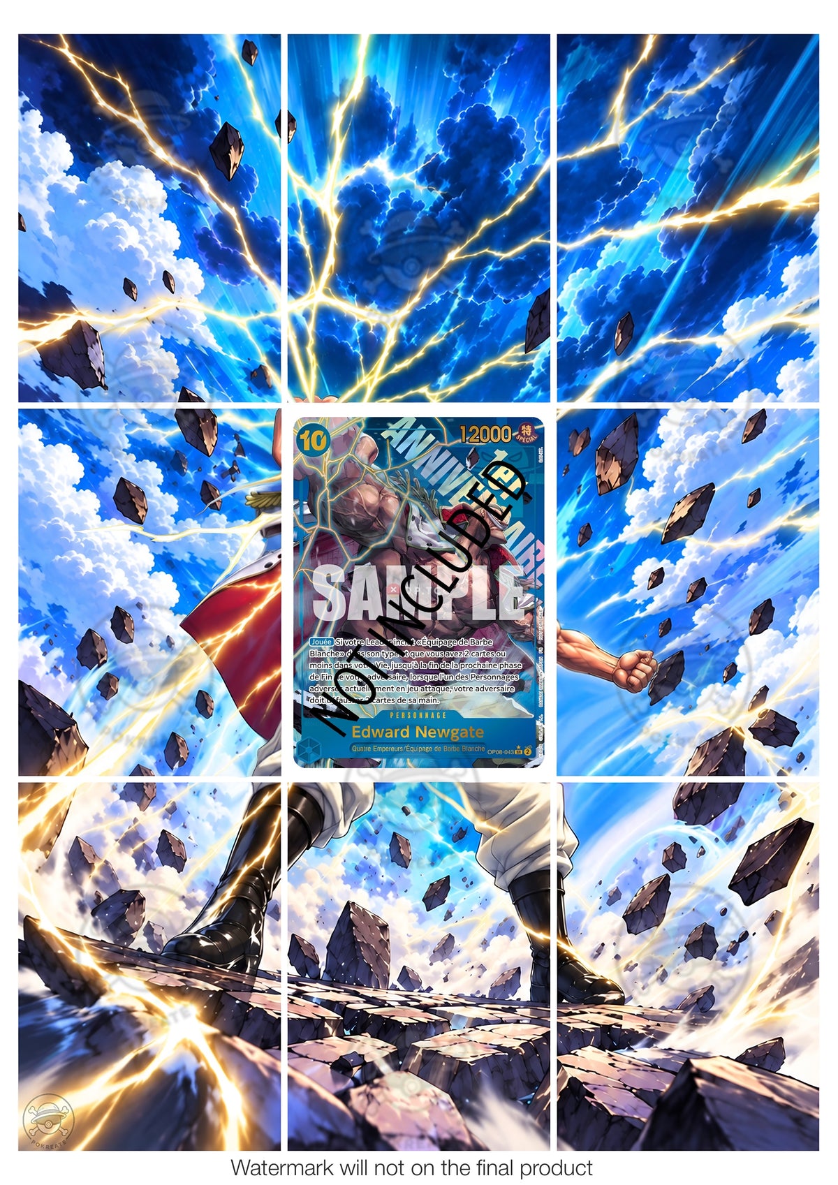 Printable Extended Artwork • One Piece • Edward Newgate 1st anniversary OP08-043