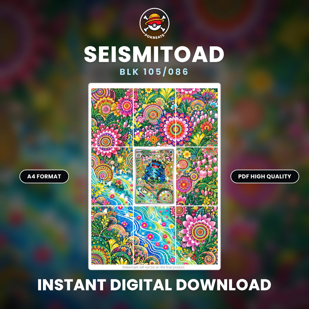 Printable Extended Artwork • Pokémon • Seismitoad BLK 105/086