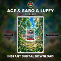 Printable Extended Artwork • One Piece • Ace & Sabo & Luffy OP13-007