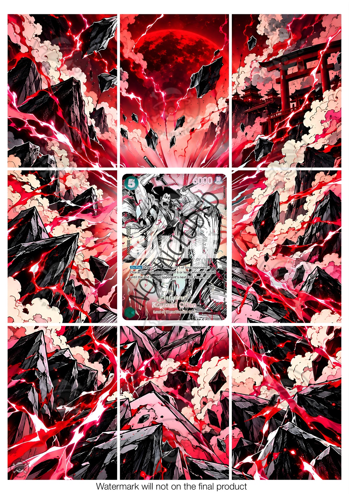 Printable Extended Artwork • One Piece • Kozuki Oden SP Haki ST32-002