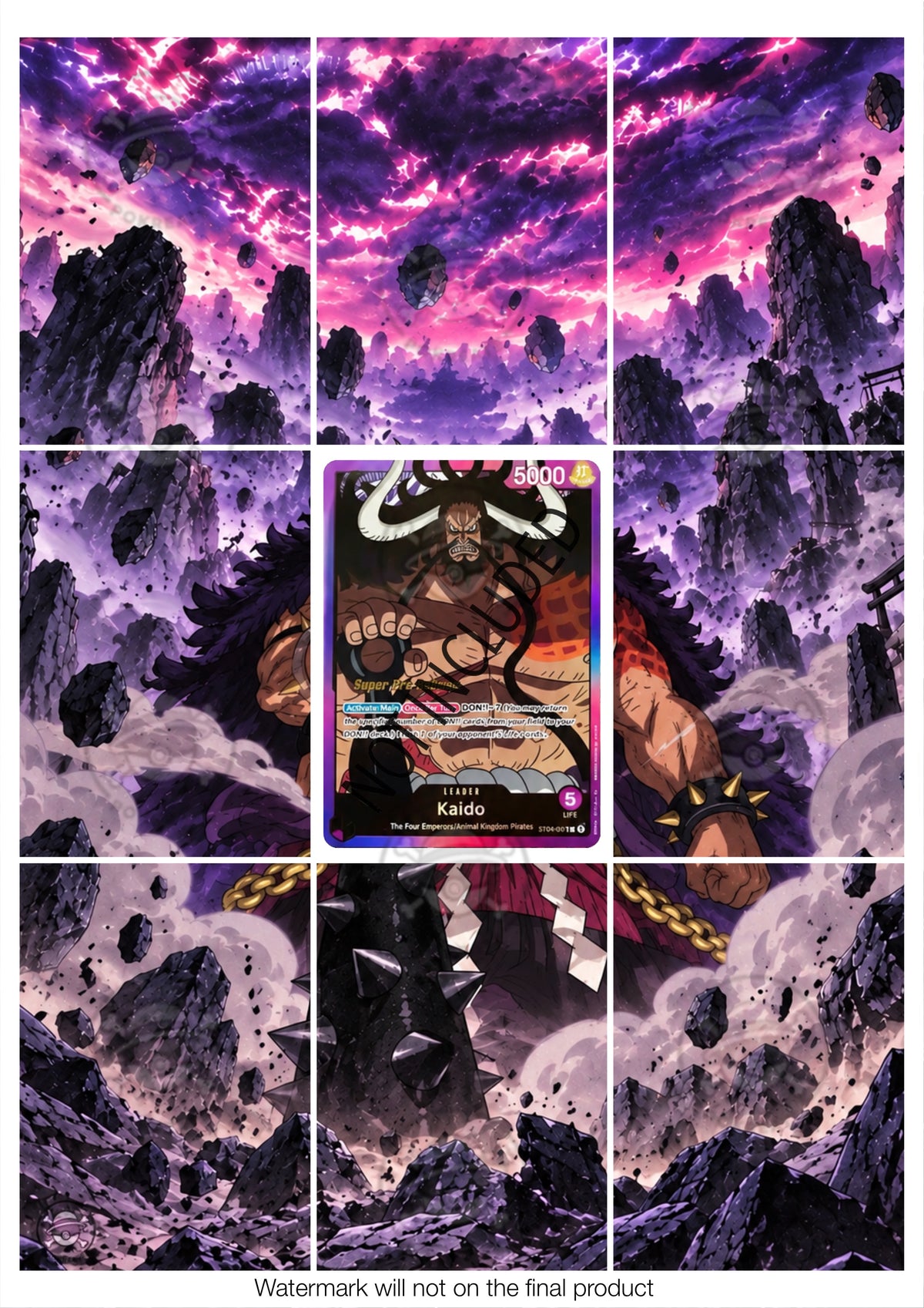 Printable Extended Artwork • One Piece • Kaido Super P-R ST04-001