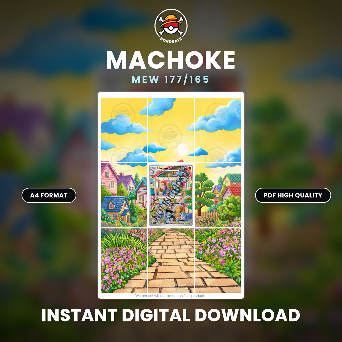 Printable Extended Artwork • Pokémon • Machoke MEW 177/165