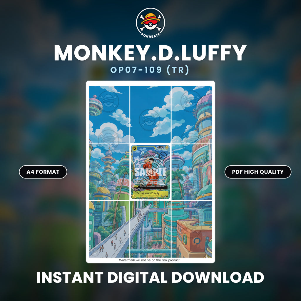 Printable Extended Artwork • One Piece • Luffy TR OP07-109