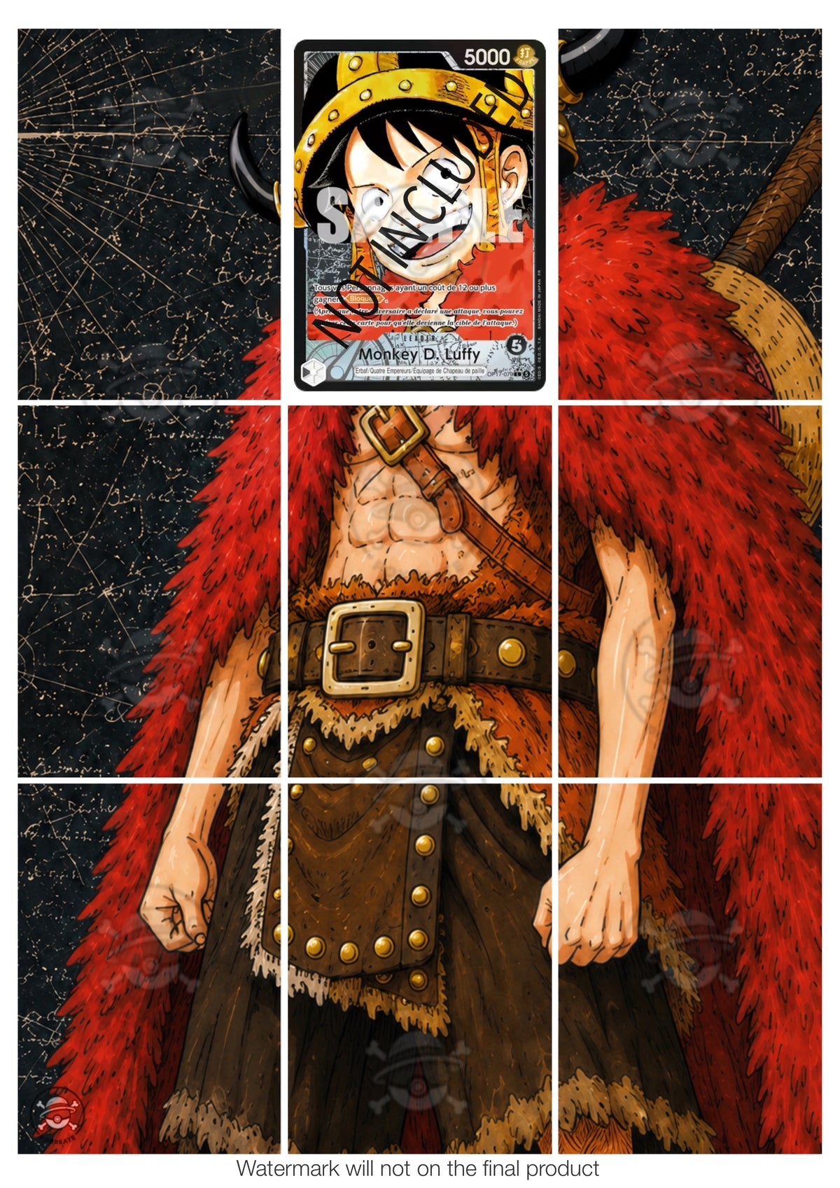 Printable Extended Artwork • One Piece • Luffy OP17-079