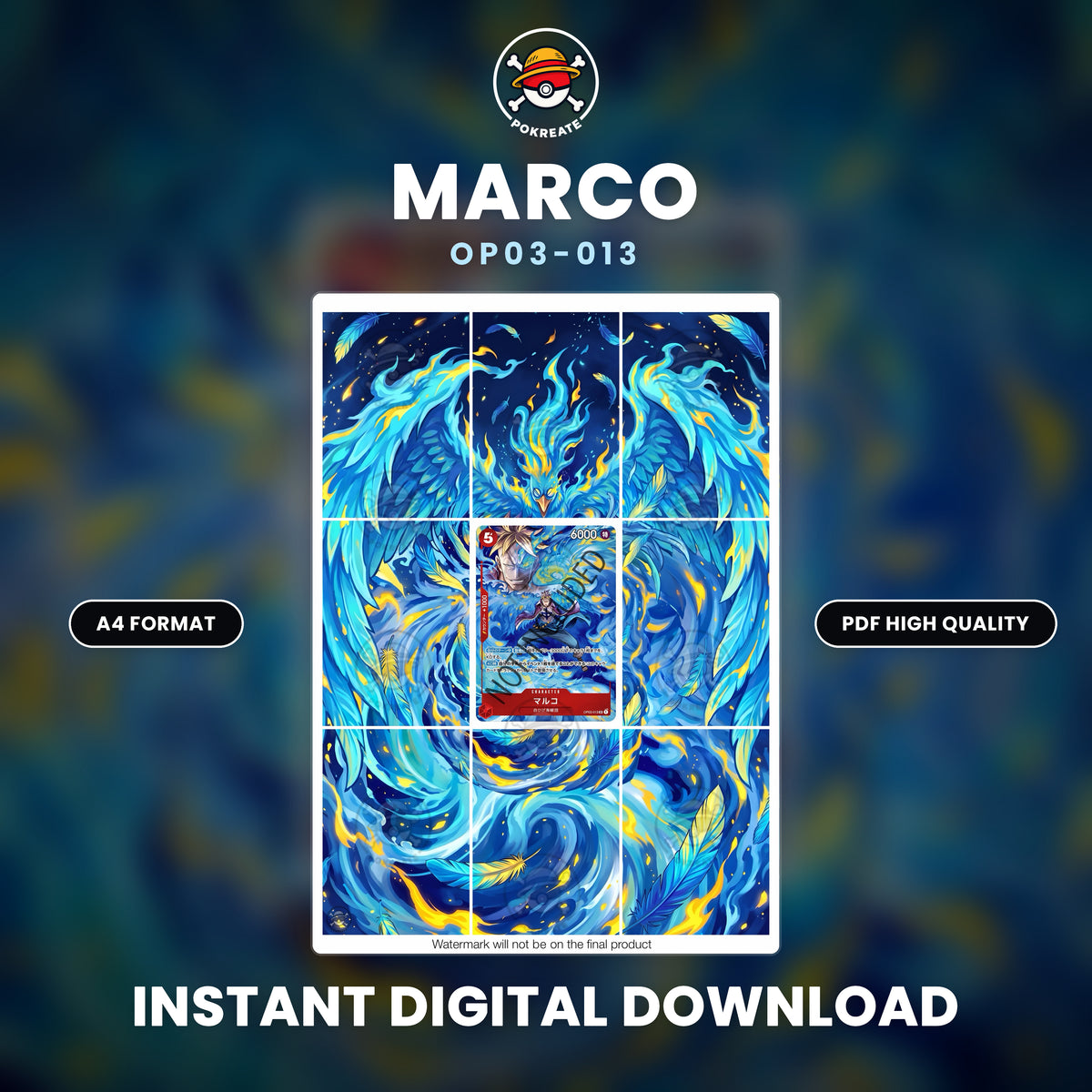 Printable Extended Artwork • One Piece • Marco OP01-113