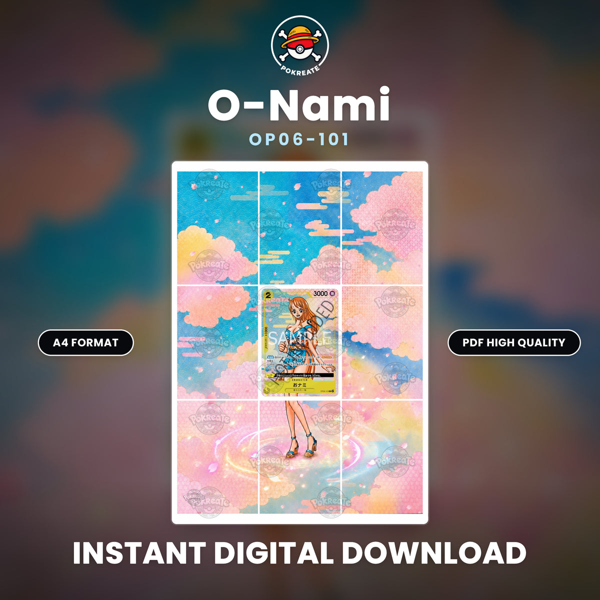 Printable Extended Artwork • One Piece • Nami OP06-101