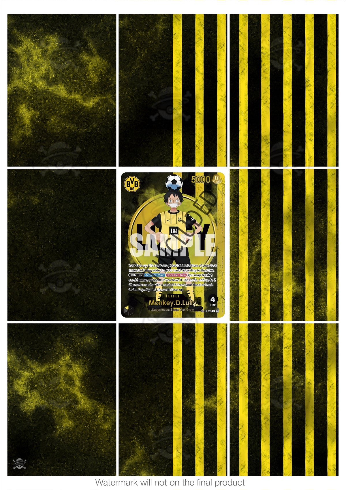 Printable Extended Artwork • One Piece • Luffy Dortmund ST13-003