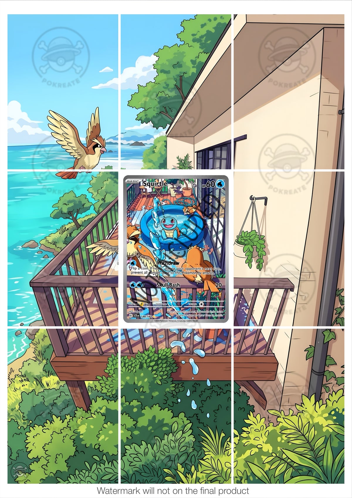 Printable Extended Artwork • Pokémon • Squirtle SCR 148/142