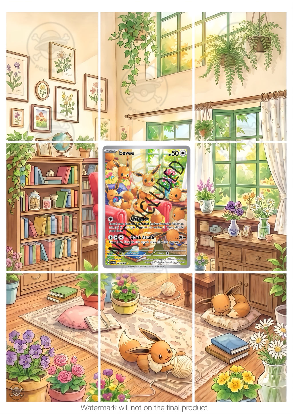 Printable Extended Artwork • Pokémon • Eevee 188/167