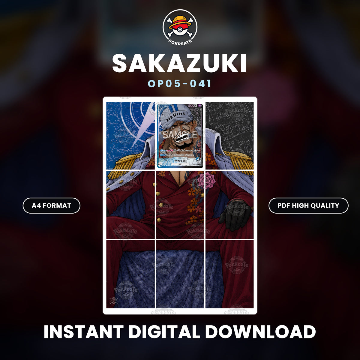 Printable Extended Artwork • One Piece • Sakazuki OP05-041