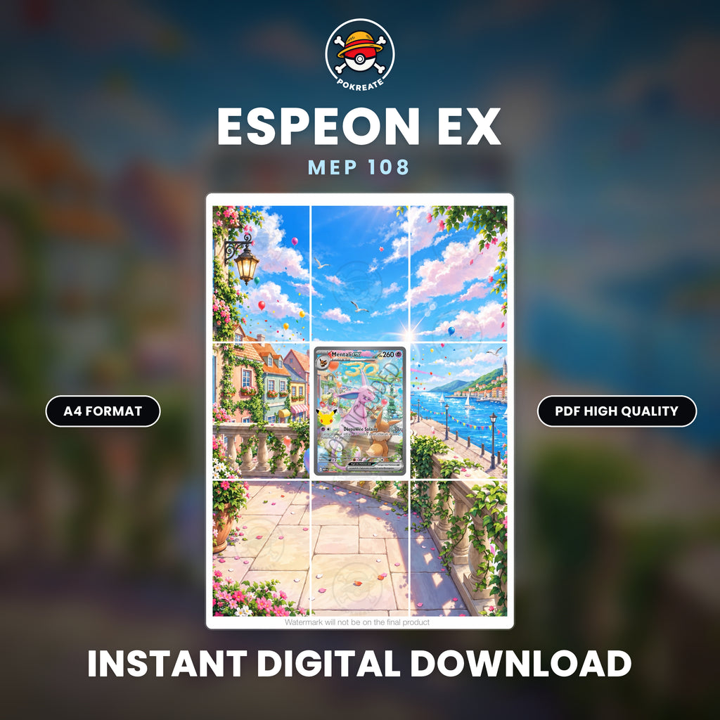 Printable Extended Artwork • Pokémon • Espeon MEP 108 - 30th Anniversary