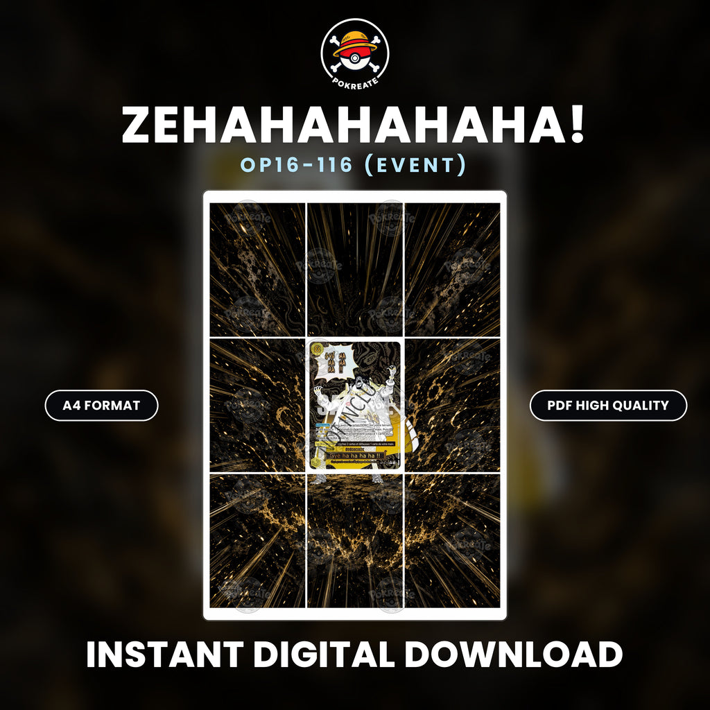 Printable Extended Artwork • One Piece • "Gyé ha ha ha ha!!" OP16-116