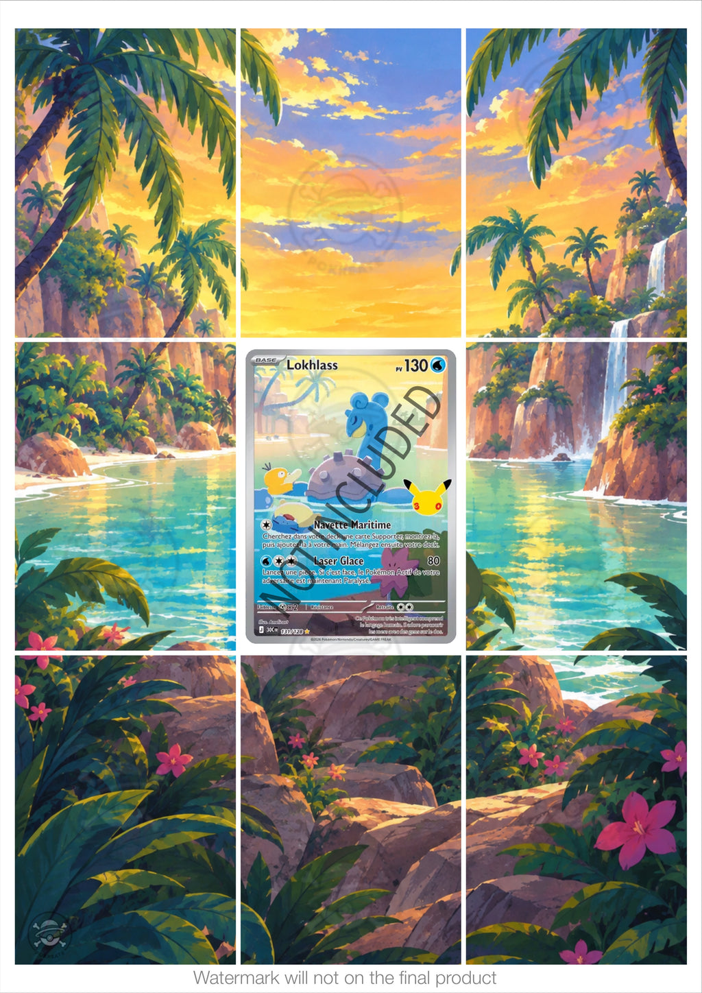 Printable Extended Artwork • Pokémon • Lapras 131/128 - 30th Anniversary
