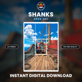 Printable Extended Artwork • One Piece • Shanks Leader OP09-001