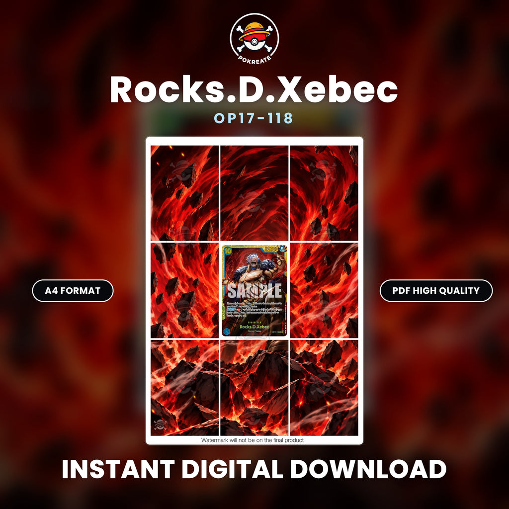 Printable Extended Artwork • One Piece • Rocks.D.Xebec OP17-118