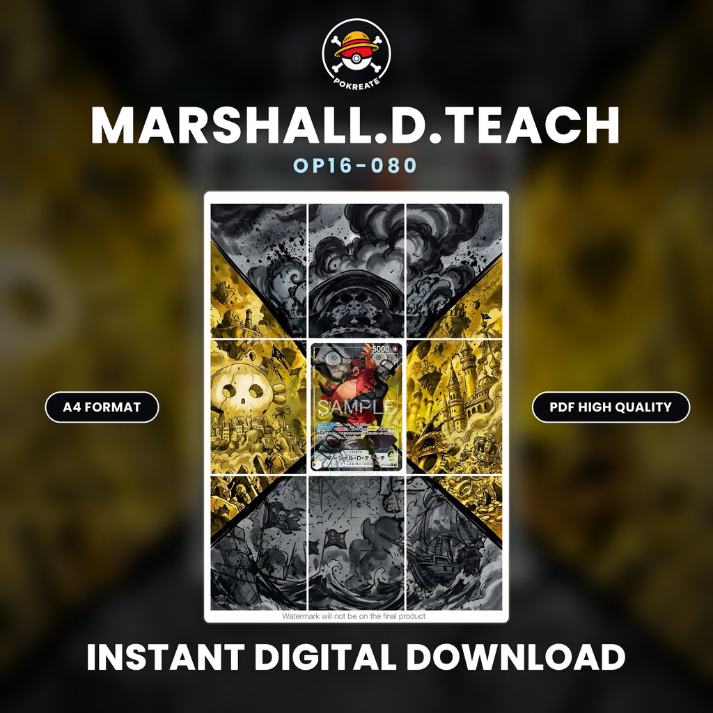 Printable Extended Artwork • One Piece • Marshall D. Teach OP16-080