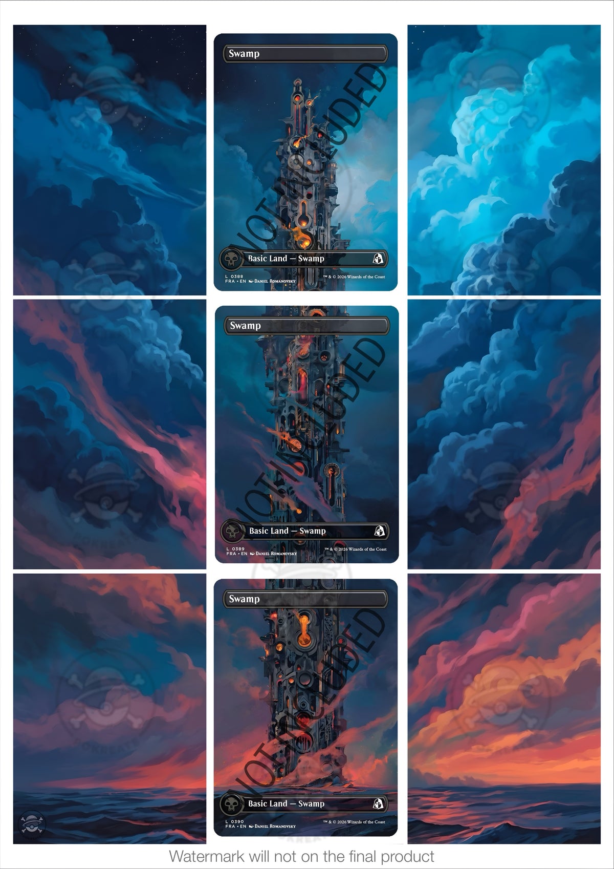 Printable Extended Artwork • Magic TG • Basic Land - Swamp FRA