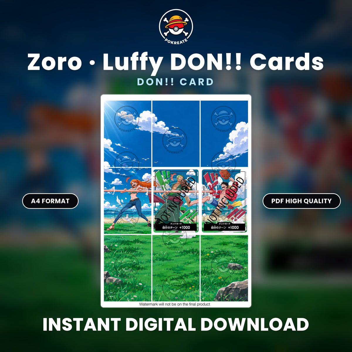 Printable Extended Artwork • One Piece • Don Promo x2 Luffy & Zoro Preview OP17