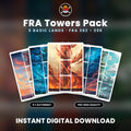 Printable Extended Artwork • Magic TG • Pack x5 - Basic Lands FRA