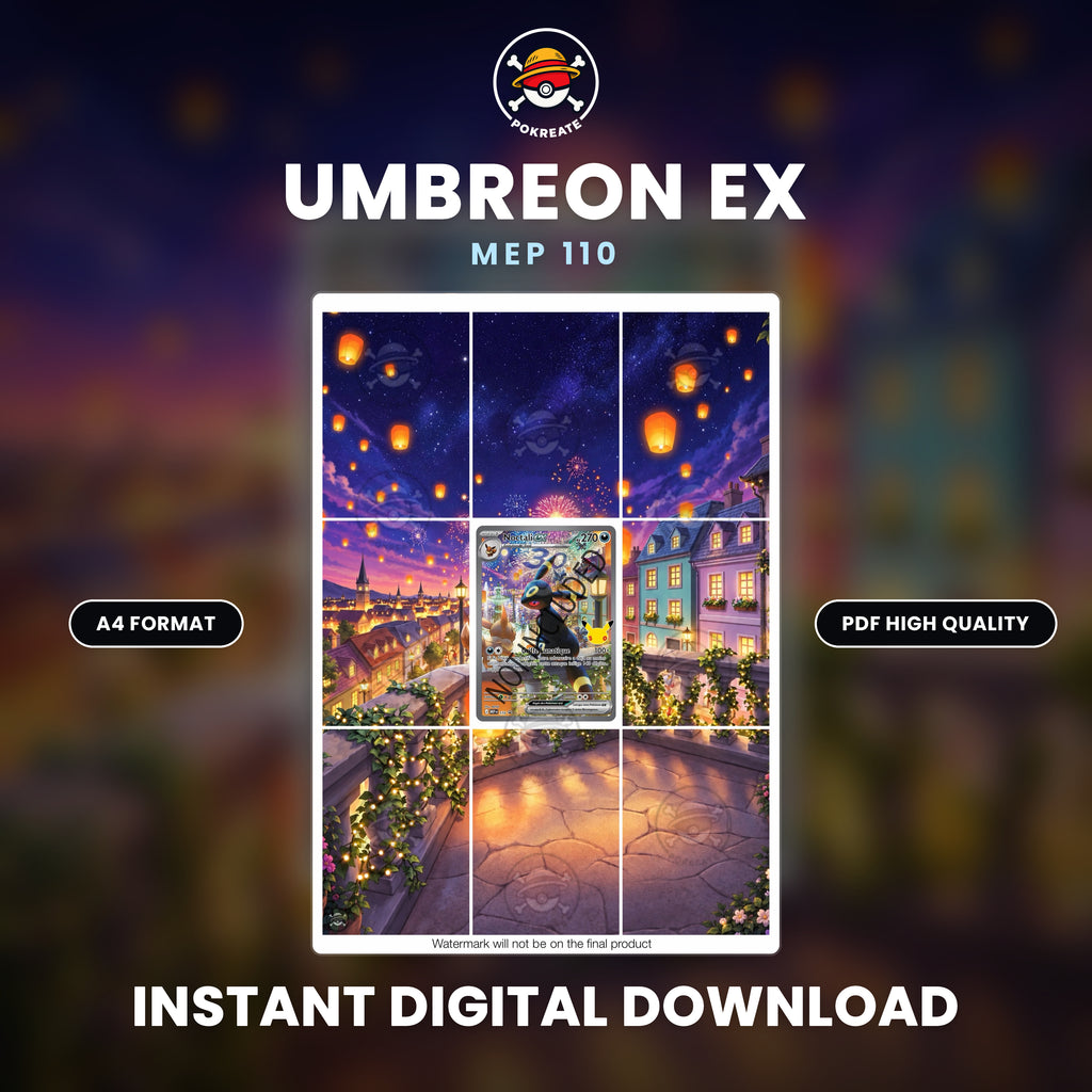 Printable Extended Artwork • Pokémon • Umbreon MEP 110 - 30th Anniversary