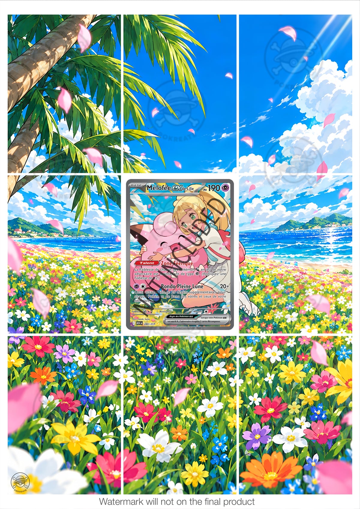 Printable Extended Artwork • Pokémon • Lillie's Clefairy (ASC) 280/217