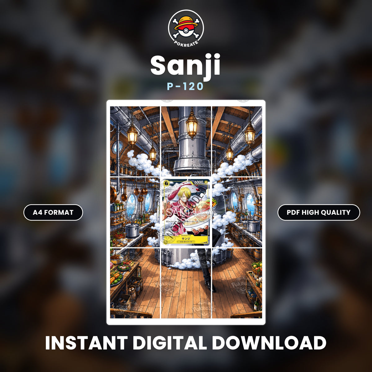 Printable Extended Artwork • One Piece • Sanji P-120