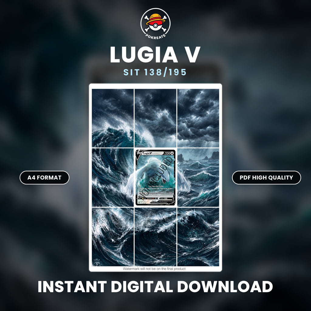 Printable Extended Artwork • Pokémon • Lugia V 138/195