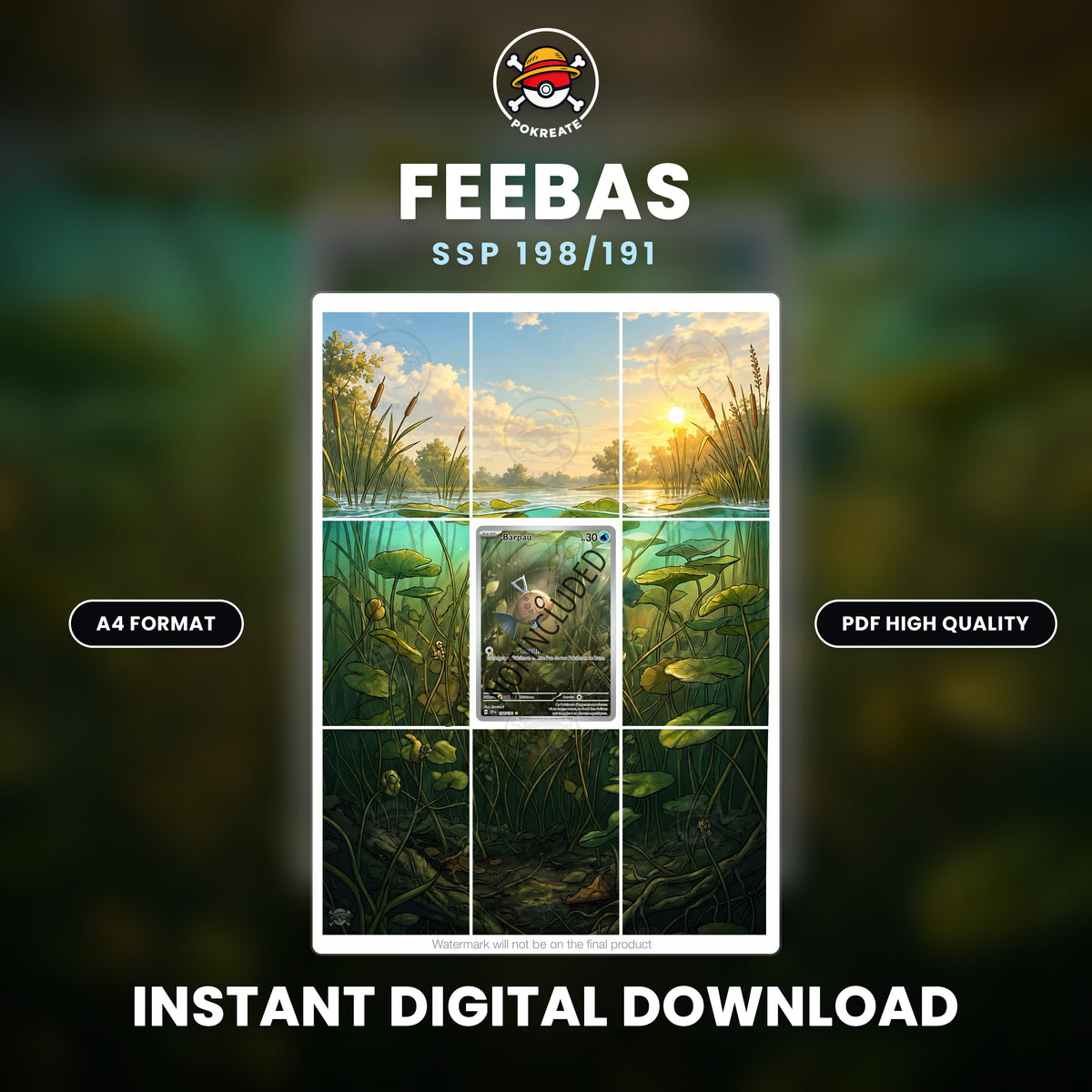 Printable Extended Artwork • Pokémon • Feebas SSP 198/191