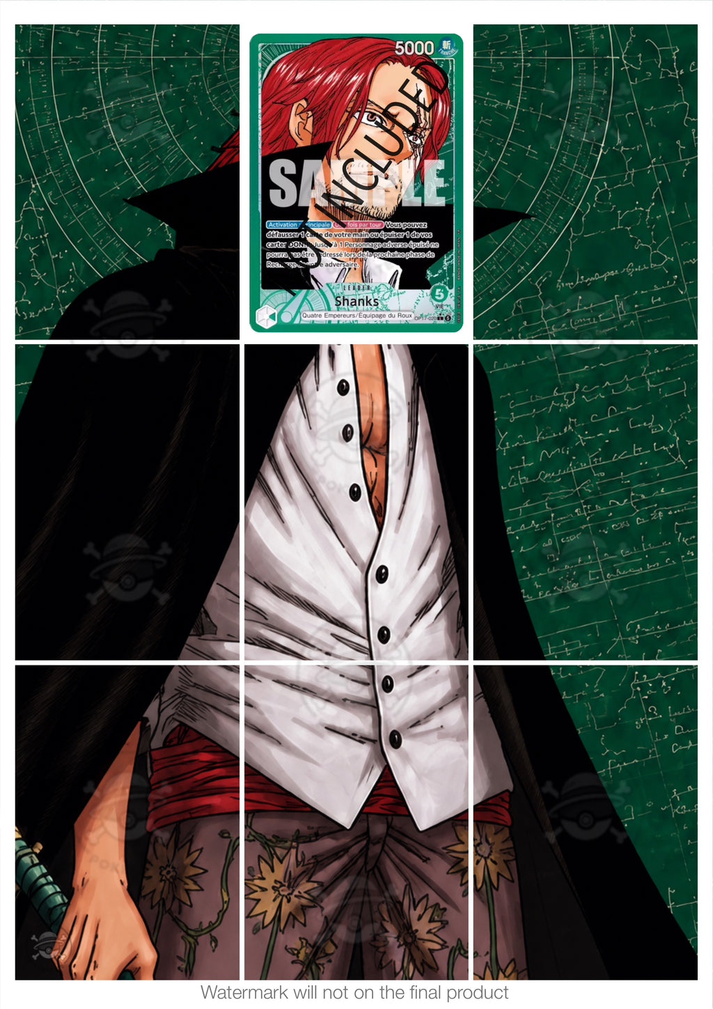 Printable Extended Artwork • One Piece • Shanks OP17-020