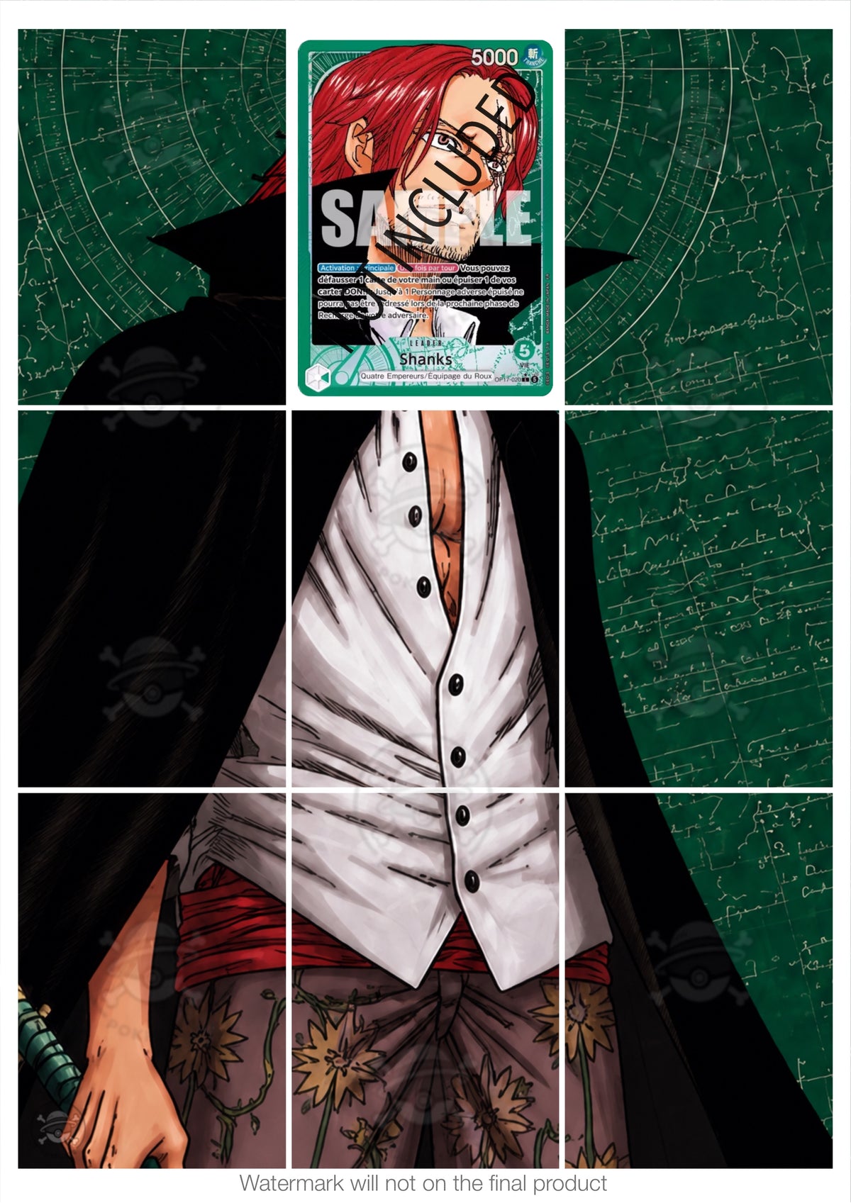 Printable Extended Artwork • One Piece • Shanks OP17-020