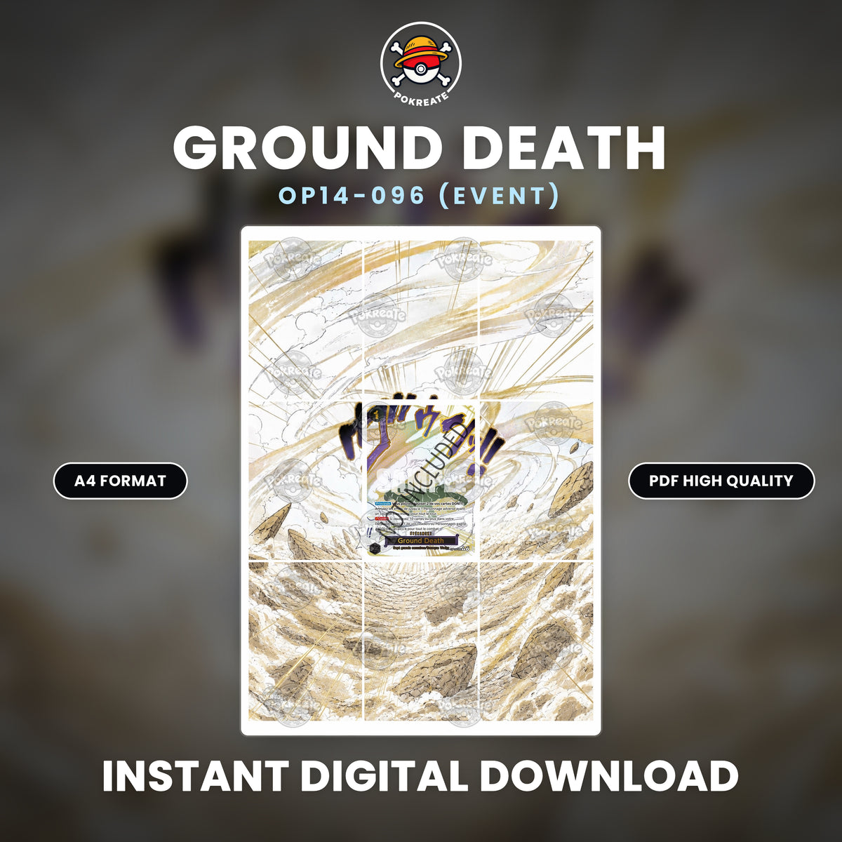 Printable Extended Artwork • One Piece • Ground Death OP14-096