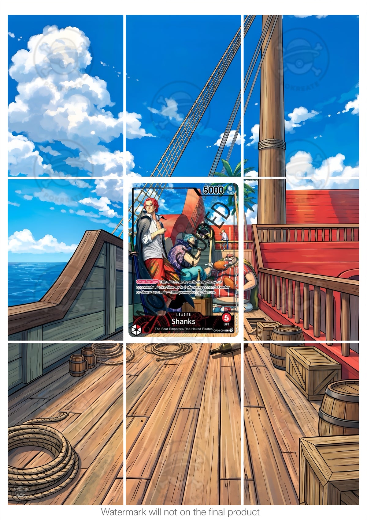 Printable Extended Artwork • One Piece • Shanks Leader OP09-001