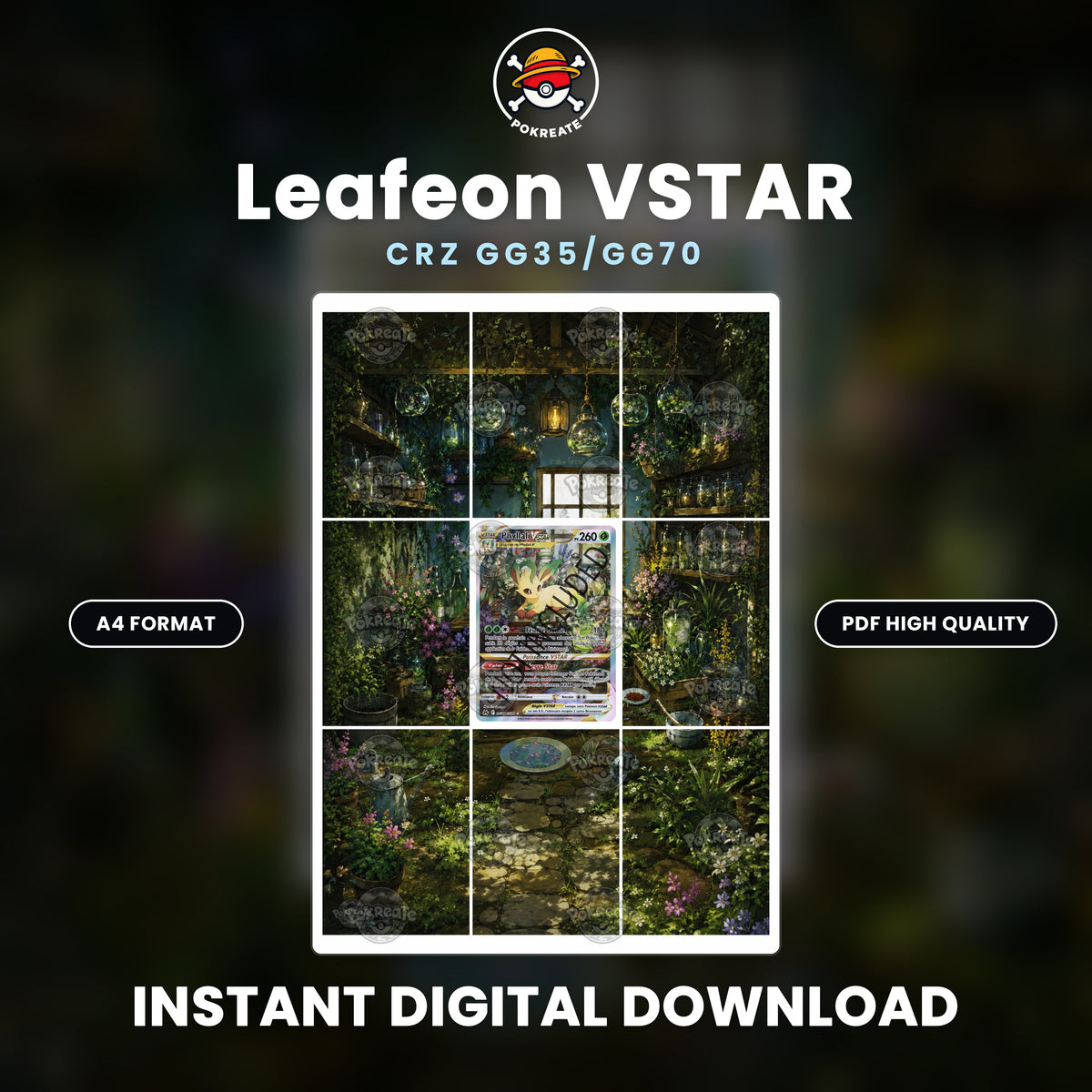 Printable Extended Artwork • Pokémon • Leafeon VSTAR GG35/GG70