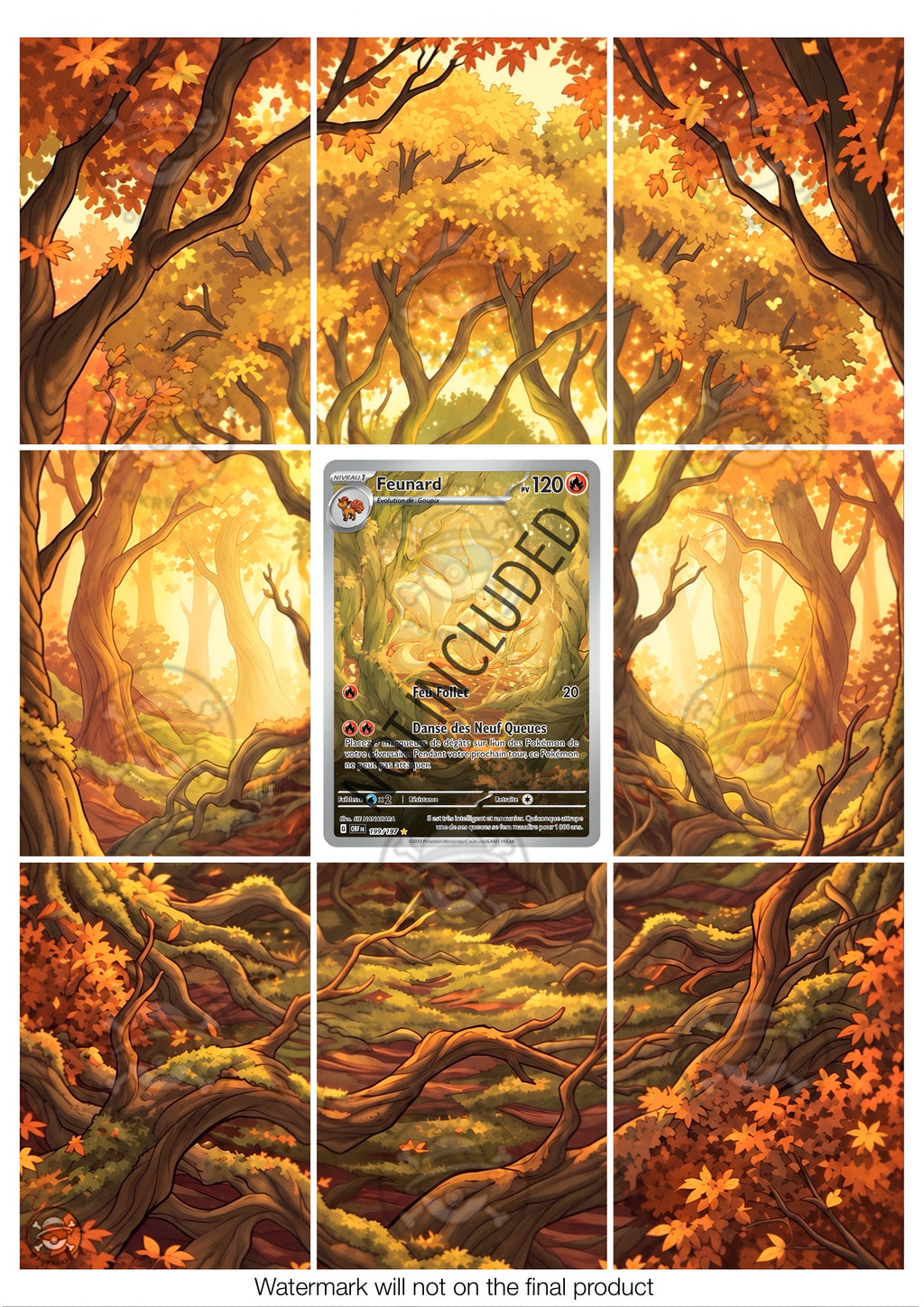 Printable Extended Artwork • Pokémon • Ninetales OBF 199/197